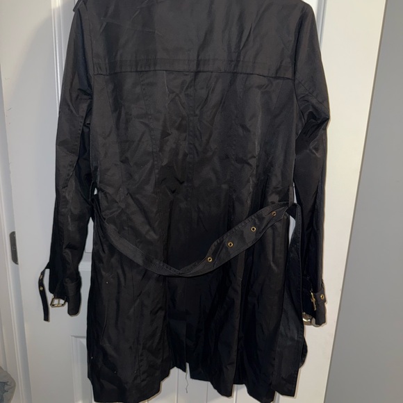 MICHAEL Michael Kors Black Trench Coat - Picture 2 of 3